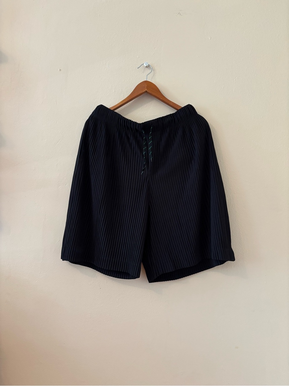Issey Miyake Homme Plissé Black Pleated Shorts